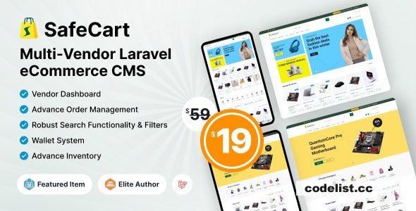 Safecart v2.1.0 - Multi-Vendor Laravel eCommerce platform