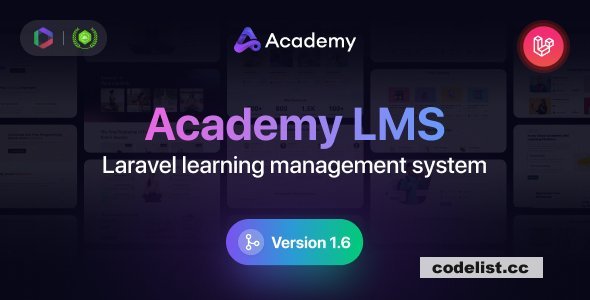 Academy LMS v1.6 - Laravel Learning Management System - nulled