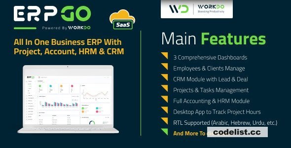 ERPGo SaaS v7.1 - All In One Business ERP With Project, Account, HRM & CRM - nulled