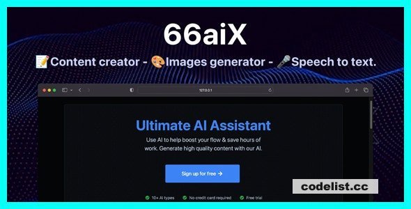 66aix v30.0.0 - AI Content, Chat Bot, Images Generator & Speech to Text (SAAS) - nulled