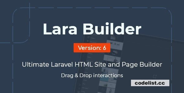 LaraBuilder v6.7 - Laravel Drag&Drop SaaS HTML site builder