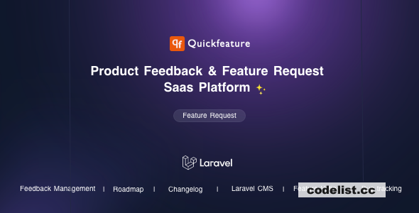 QuickFeature v1.1 - Feature Requests and Feedback Management SaaS Laravel CMS