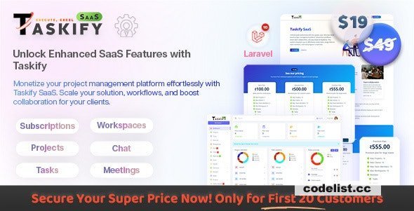 Taskify SaaS v1.1.1 - Project Management System in Laravel