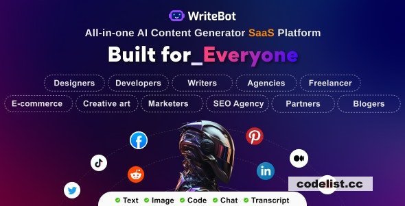 WriteBot v2.9.0 - AI Content Generator SaaS Platform