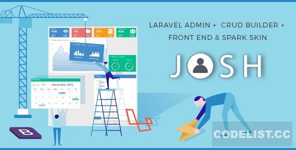 Josh v11.0 - Laravel Admin Template + Front End + CRUD