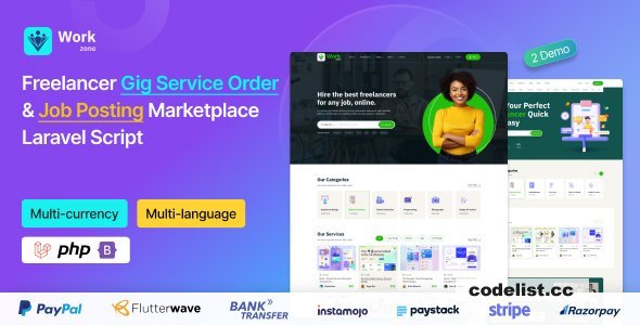 Workzone v3.0.0 - Freelancer Marketplace for Gig Service Order & Job Posting Laravel Script