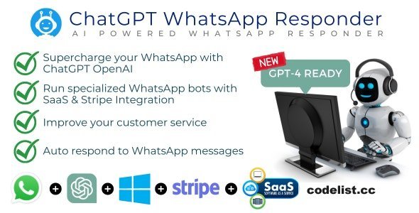 WhatsApp ChatGPT AI Responder + SaaS - WhatsApp Automation