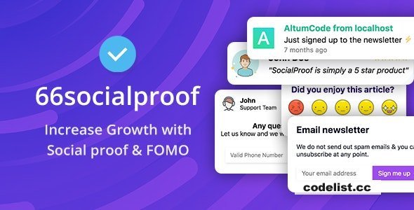 66socialproof v28.0.0 - Social Proof & FOMO Widgets Notifications (SAAS) - nulled