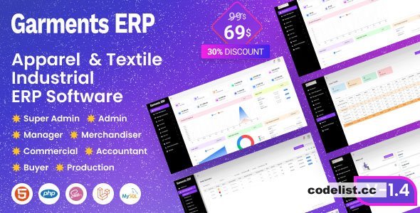 Garments ERP v1.4 - Apparel & Textile Industrial ERP Software - nulled