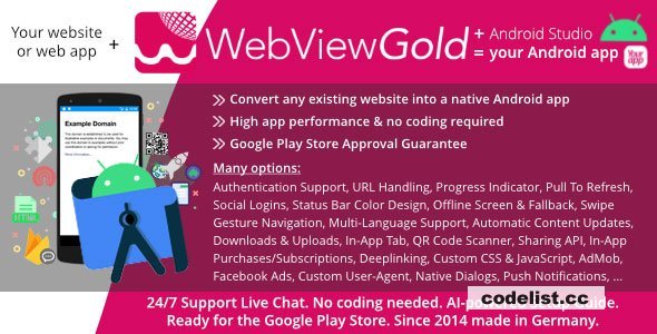 WebViewGold for Android v15.9 - Convert website to Android app - nulled