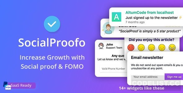 SocialProofo v1.8.1 - 14+ Social Proof & FOMO Notifications for Growth (SaaS Ready) - nulled