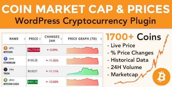 Coin Market Cap & Prices v5.5.6 - WordPress Cryptocurrency Plugin