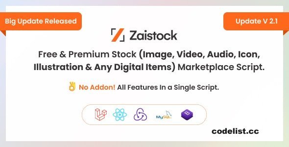 Zaistock v2.2 - Free & Premium Stock Photo, Video, Audio, Icon Illustration Script