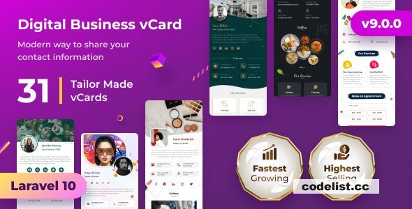 vCard SaaS v11.0.0 - Business Card Builder SaaS - Laravel VCard Saas - NFC Card