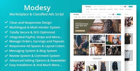 Modesy v2.5 – Marketplace & Classified Ads Script (Nulled)