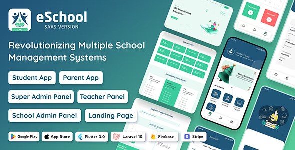 eSchool SaaS v1.4.1 – School Management System with Student | Parents Flutter App.