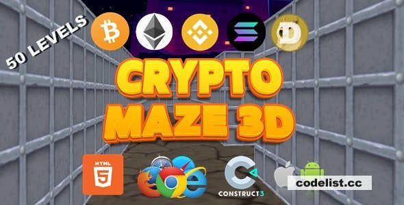 Crypto Maze 3D v1.0 - Crypto Game - 3D Game - HTML5