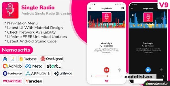 Android Radio v9.0 - Single Radio Streaming App